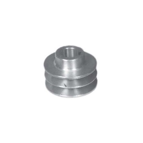 POLEA MOTOR ALUMINIO DOS CANALES EXT 90 mm EJE 28 mm